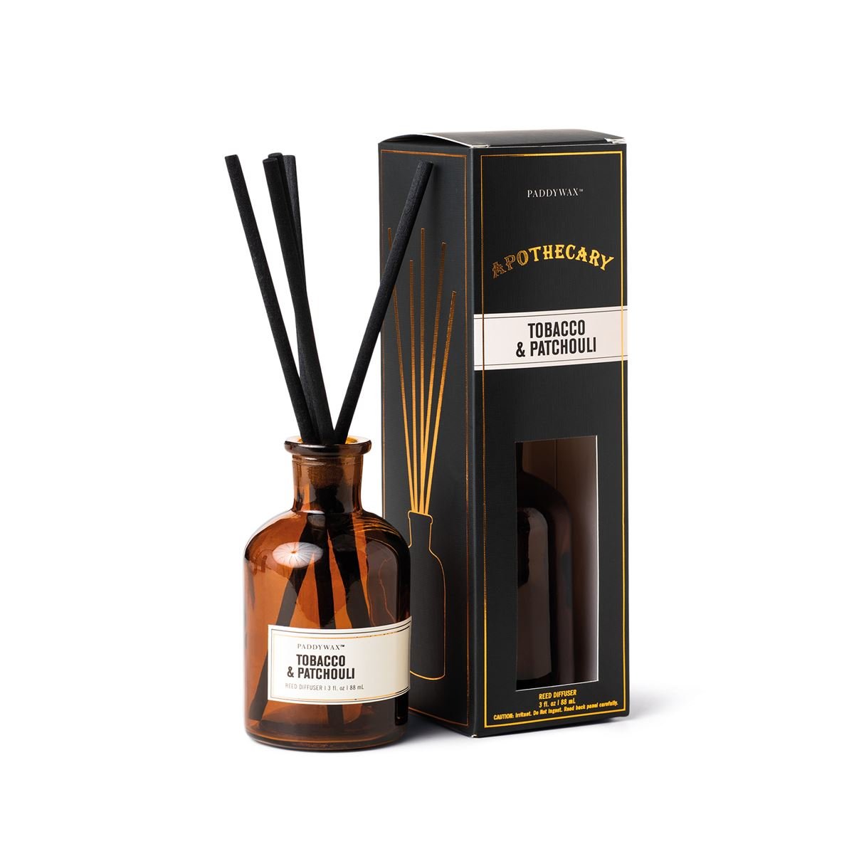 Ταμπάκο & Πατσουλί Reed Diffuser (88 mL) | Paddywax Apothecary - Ethra Essentials | Αιθέρια Έλαια & Αρωματοθεραπεία